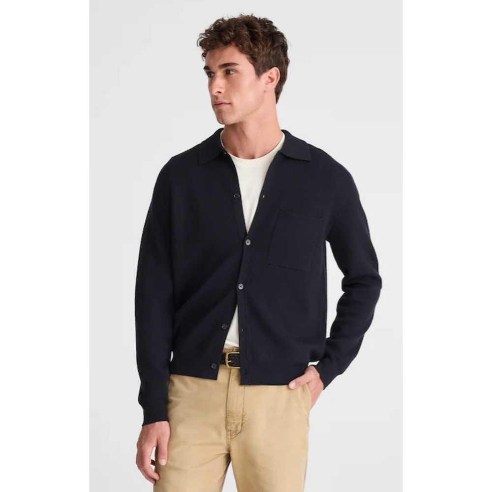 Madewell | NWT Men's Merino Collared Sweater Dark Indigo | Sz L